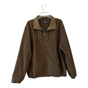 Weatherproof Jacket Womens Large Brown Softshell Wind Water Resistant Full‎ Zip